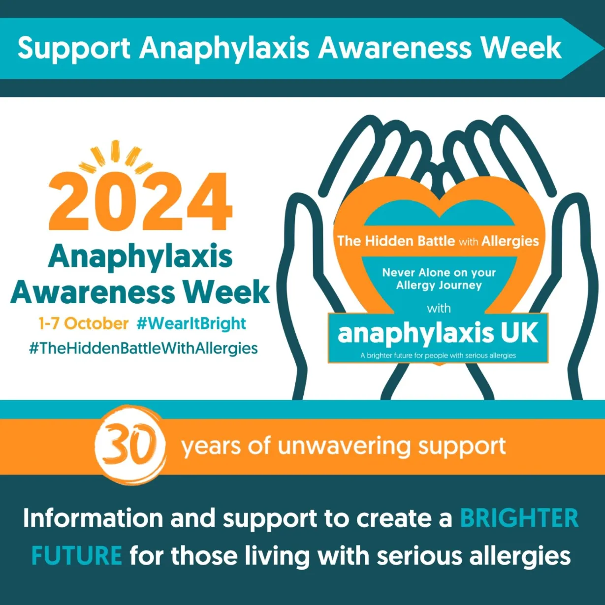Show your support for Anaphylaxis Awareness Week – 1st to 7th October 2024 